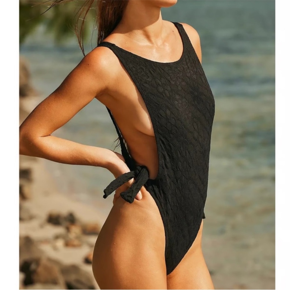 NWT Free‎ People Free-est The Pamela One Piece Swimsuit Black Size Small S